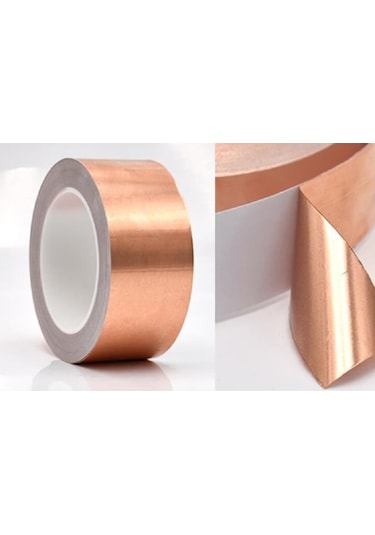 50Mm X 20Mt Iletken Bakır Folyo Kapton Bandı Tek Taraf Bant Gitar