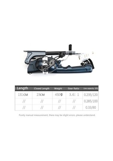 Shineyee 1.31m Çift Kollü Deniz Atma Kamışı - Geliştirilmiş Katlanabilir, Portatif Kısa Bölüm Tek Parça Olta Kamışı Çift Sap