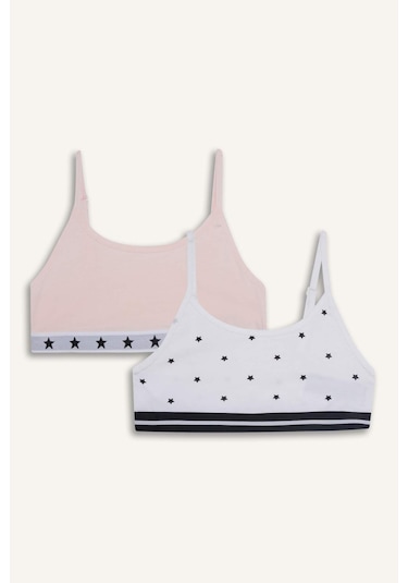 Defacto Kız Çocuk 2li Bra E1922a825auwt34 Beyaz