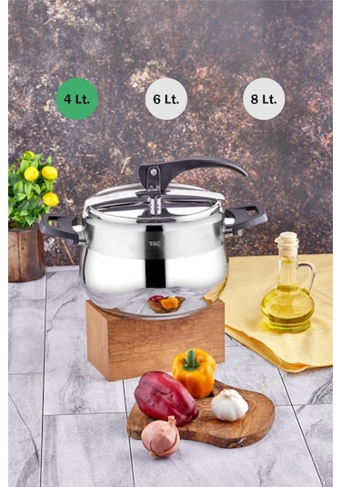 Taç Bengü Pro Düdüklü Tencere Siyah 4 Lt 4622 Siyah