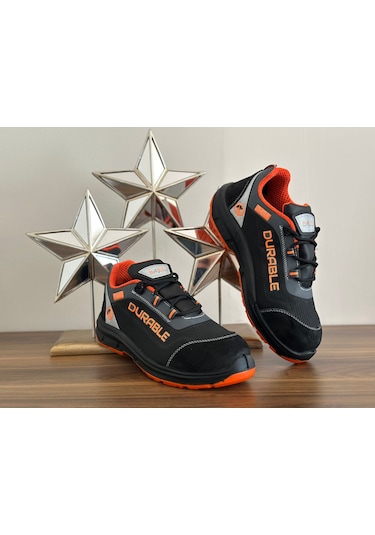 İş Güvenliği Ayakkabısı Durable90 Turuncu Taban Siyah - Turuncu