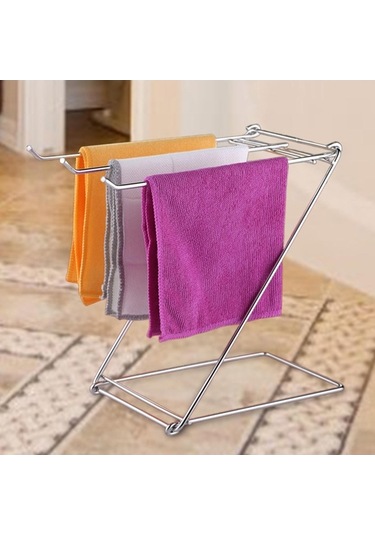 Tongxida Suntek Banyo İçin Havlu Tutucu Raf Süzgeç Tutucu, Beyaz Gümüş