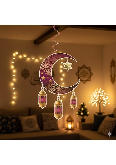 Dodomar Süs Sarkıt Ramazan Tavan Ayyıldız Kandi90x30bordo