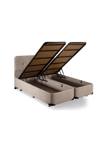 Nironyatak Luna Baza Ve Başlık Seti - 200X200 Cm Çift Kişilik Sandıklı Kumaş