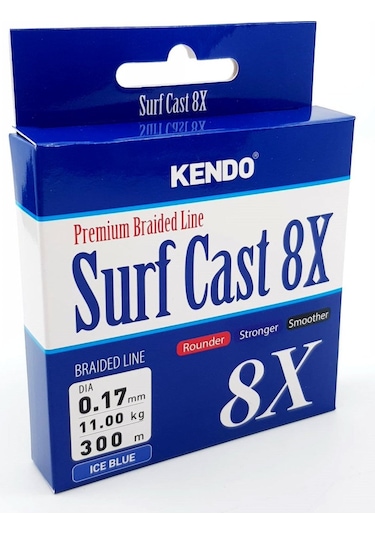 Kendo Surf Cast 8X Fıghtıng 300 mt Örgü İp ( ICE BLUE) 0,10 mm