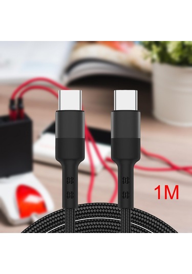 Suntek USB C Veri Kablosu 3.8 MM 100 CM Siyah