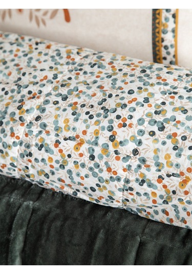 Bedline Wellsoft Kapitone Yatak Örtüsü Seti Çift Kişilik Wing Yeşil Yeşil