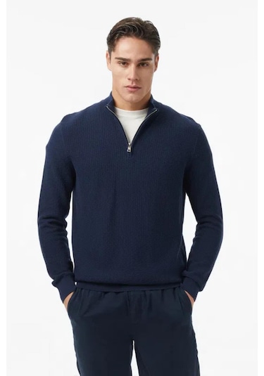 Nautica Erkek Lacivert Classic Fit Kazak-11577 Lacivert