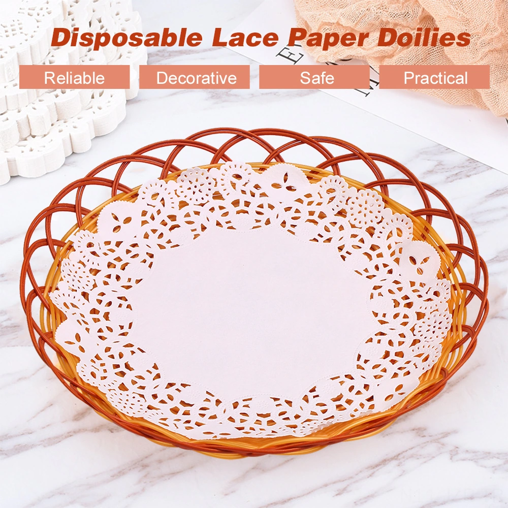 Geeroyoo 31.5cm Yuvarlak Gıda Grade Yağlı Kağıt 150 Adet - Pastalar, Pizza, Atıştırmalıklar İçin Dekoratif Ve Yağ Emici Podkağıdı Diğer