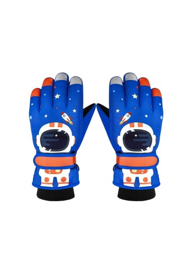 Suntek Çocuk Kayak Kış Eldivenleri Rüzgar Geçirmez Mavi-xl Mavi Xl Çok Renkli