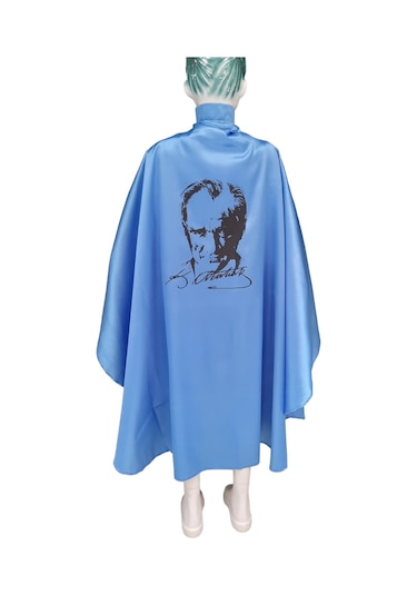 Atatürk Baskılı Mavi Pelerin-Yeni Sezon Pl1310