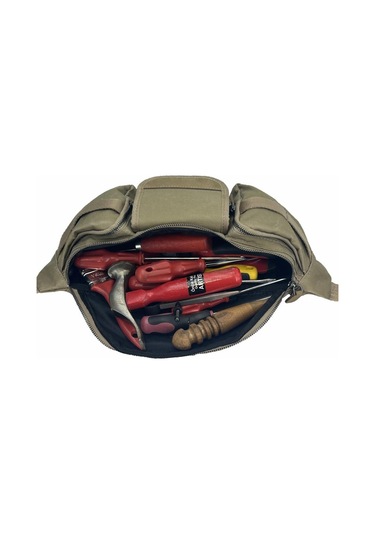 Cordura 1000d Makinist Elektrikçi Alet Ve Takım Bel Çantası Bej