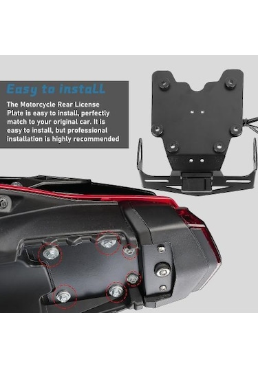 Tenere 700 Plaka Tutucu Kuyruk Düzenleyici Çamurluk Eliminatörü Led Işık Yamaha Tenere700 Ralli Xtz700 T7 Xt700z 2019 2020 2021