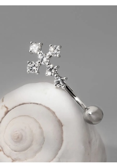 Marıola 925 Gümüş Göbek Piercingі 428942296 Gri