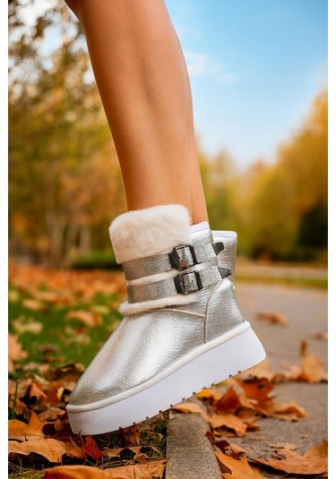 Çift Tokalı Kalıntaban Kadın Bot Çok Renkli