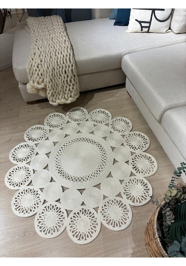 Marguerite Trikot Papatya Model Kilim Krem