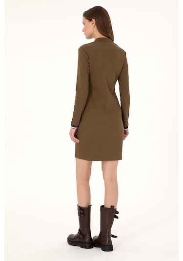 U.s. Polo Assn. Kadın Haki Elbise Örme 50299041-vr027 Haki