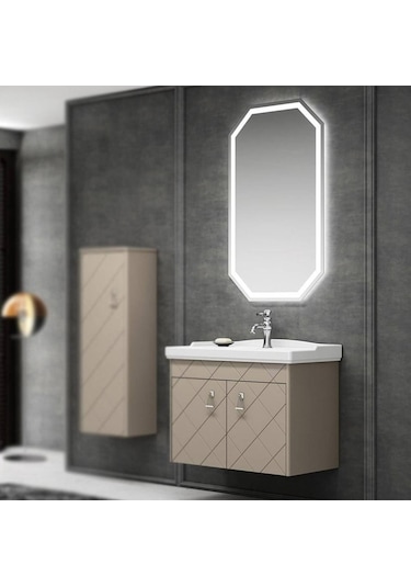 Orka - Dream 105 Banyo Dolabı Takımı Parlak Cappucino - 5000219- Diğer