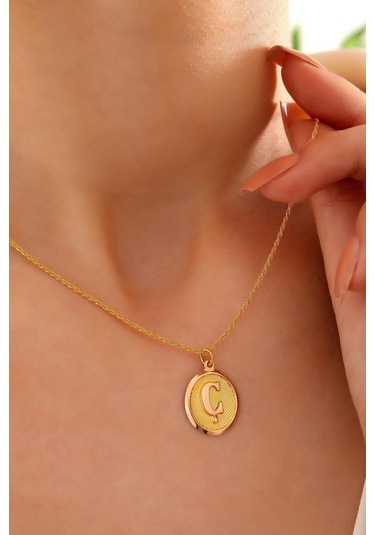 Sefa Gold 14 Ayar Altın Nostalji Ç Harfi Halat Zincir Kolye