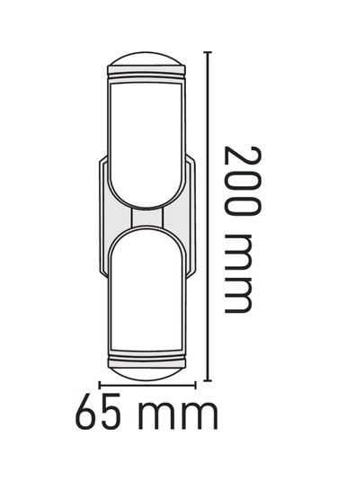 Maxled Alüminyum Dış Mekan Led Aplik 3000k Mx-4353 Siyah