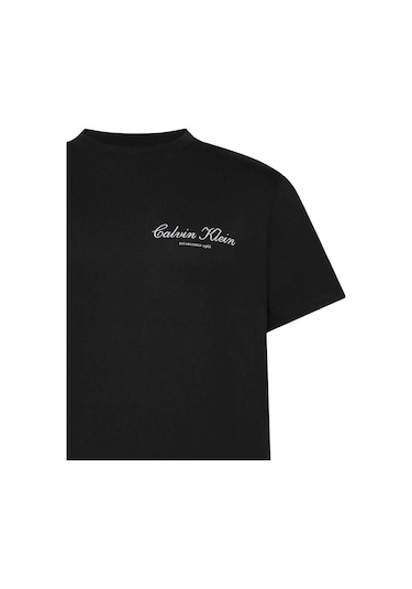Calvin Klein Erkek Ck Yazı Detay Kısa Kol Bisiklet Yaka Siyah T-shirt Lv04rf822g-ub1-13078 Siyah