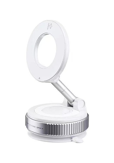 Ekılıf - Telefon Tutucu K007 360 Derece Dönebilen Vakum Özellikli Magnetik Telefon Tutucu - Beyaz - T36061 Beyaz