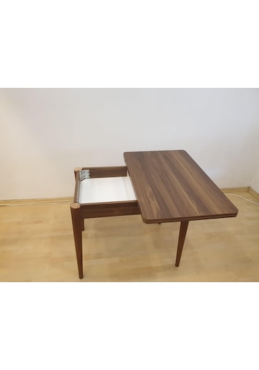 Erezogullari_Mobilya Damla Ceviz Açılır Döner Mutfak Masası 60*90