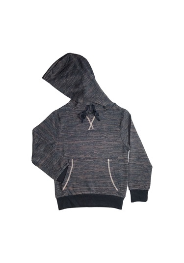 Erkek Çocuk Kapüşonlu İnce Sweatshirt Kahverengi