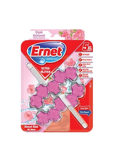 Ernet Ultra Hijyen Klozet Blok Çiçek Karnavalı 2x50 g