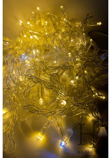 2.5 M Flaşlı 152 Ledli 24 Saçaklı Eklenebilir Ip65 Dış Mekan Şeffaf Kablolu Dekoratif Led Işık Gün Işığı Beyaz