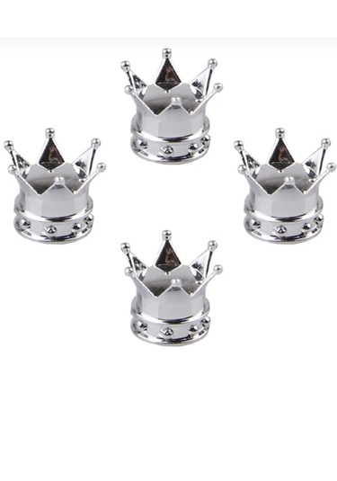 Point Alüminyum Kral Tacı Sibop Kapağı 4'lü Gri Kral Tacı Sibob Kapağı Taç