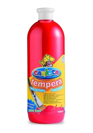 Carioca Tempera Yıkanabilir Poster Boya 1000 Ml.  Kırmızı
