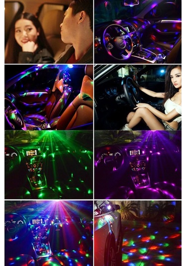 Sese Duyarlı Ledli Disko Topu Parti Küre Top Pilli