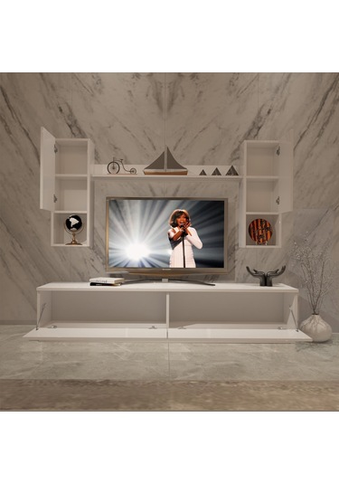 Decoraktiv Eko 5dab Mdf Std Tv Ünitesi Tv Sehpası Beyaz