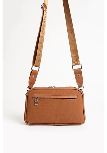 Just Polo Kadın Günlük Kullanıma Uygun Lakoste Ayarlanabilir Askılı Lüks Omuz Çantası Shoulder Bag Taba