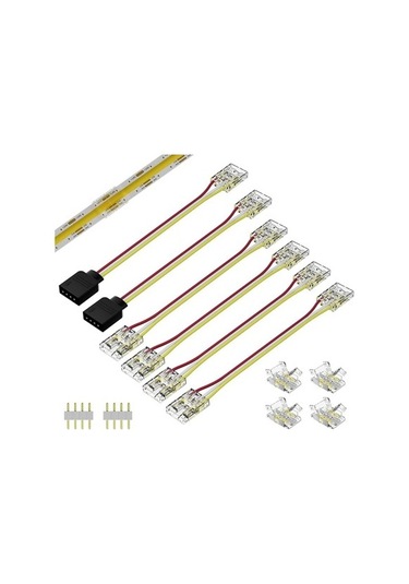 Agoodshop Skk Ayarlanabilir Cob Için Led Şerit Konnektörleri Led Şerit Işık Konnektörleri Şerit Işık 1 Adet Polisilikon 2v