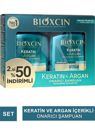 Keratin Ve Argan Onarıcı Şampuan 300 Ml 2 Li Avantaj Paket