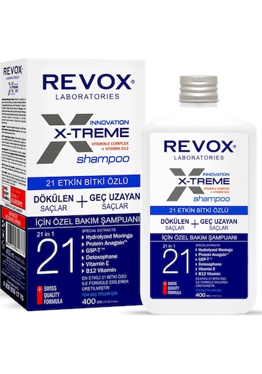 Revox Dökülen ve Geç Uzayan Saçlar için X-Treme Bakım Şampuanı 400 ML