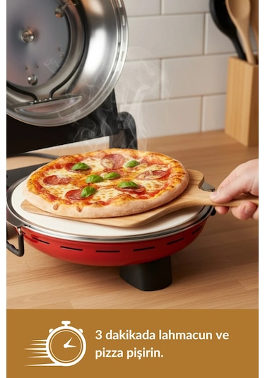 Dr.maya Pro Plus 1400 W Taş Fırın Pizza Makinesi