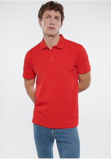 Mavi - Kırmızı Polo Tişört 064946-33099 Kırmızı