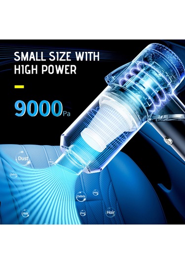 Padalink El Tutan Akıllı Süpürge: Kollapslanabilir Kablosuz, 9000pa Emme Gücü, Led Işık, 120ml Toplayıcı, Ev/araba/ofis Temizliği Siyah