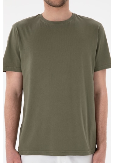 U.S. Polo Assn. Erkek Regular Fit Bisiklet Yaka Koyu Haki Basic Tişört 50305985-VR111 U.S. Polo Assn. Erkek Regular Fit Bisiklet Yaka Koyu Haki Basic Tişört 50305985-VR111