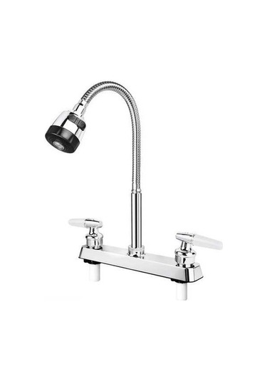 Besthome1 360 Derece Dönemez Çift İşlevli Seramik Musluk - Mutfakta Sıçrama Önleyen Diğer Diğer