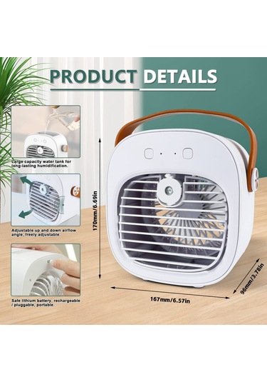 Jialan Küçük Taşınabilir Ac, Mini Klima Kişisel Evaporatif Hava