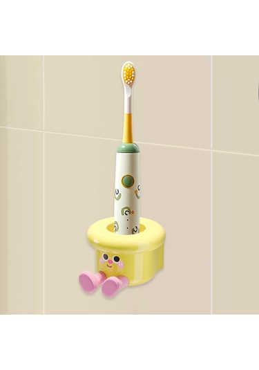 Homyl Diş Fırçası Tutucu Duvara Monte Banyo Düzenleyici Otel Sarı
