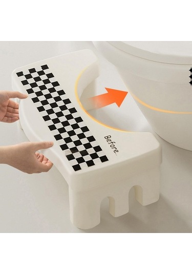 Pazly Tuvalet Taşınabilir Taburesi Suntek Siyah-beyaz Konforlu Çömelme Cg Siyah Beyaz