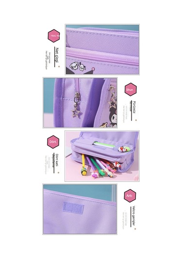 Aurora Mor Kulomiçok Fonksiyonlu Kalemçantası Mor