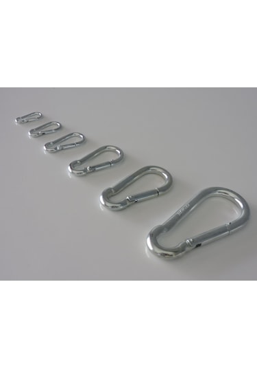 Geçmeli Yapış Kanca Karabina Yaylı 6 Mm - 6 Cm