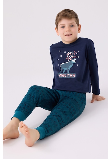 Arnetta Erkek Çocuk Lacivert Pijama Takımı 5274-45505 Lacivert