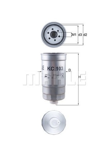 Fiat Bravo 1995-2001 Arası 1.9 Jtd 105 Mahle Marka Yakıt Filtresi